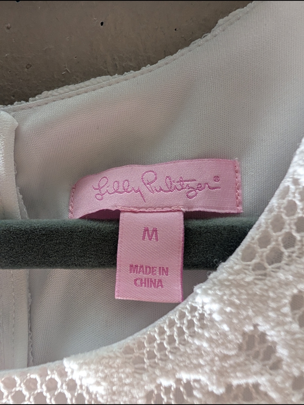 Lilly Pulitzer White Lace Tassel Hem Shift Dress Medium Resort Coastal Preppy - Picture 4 of 11